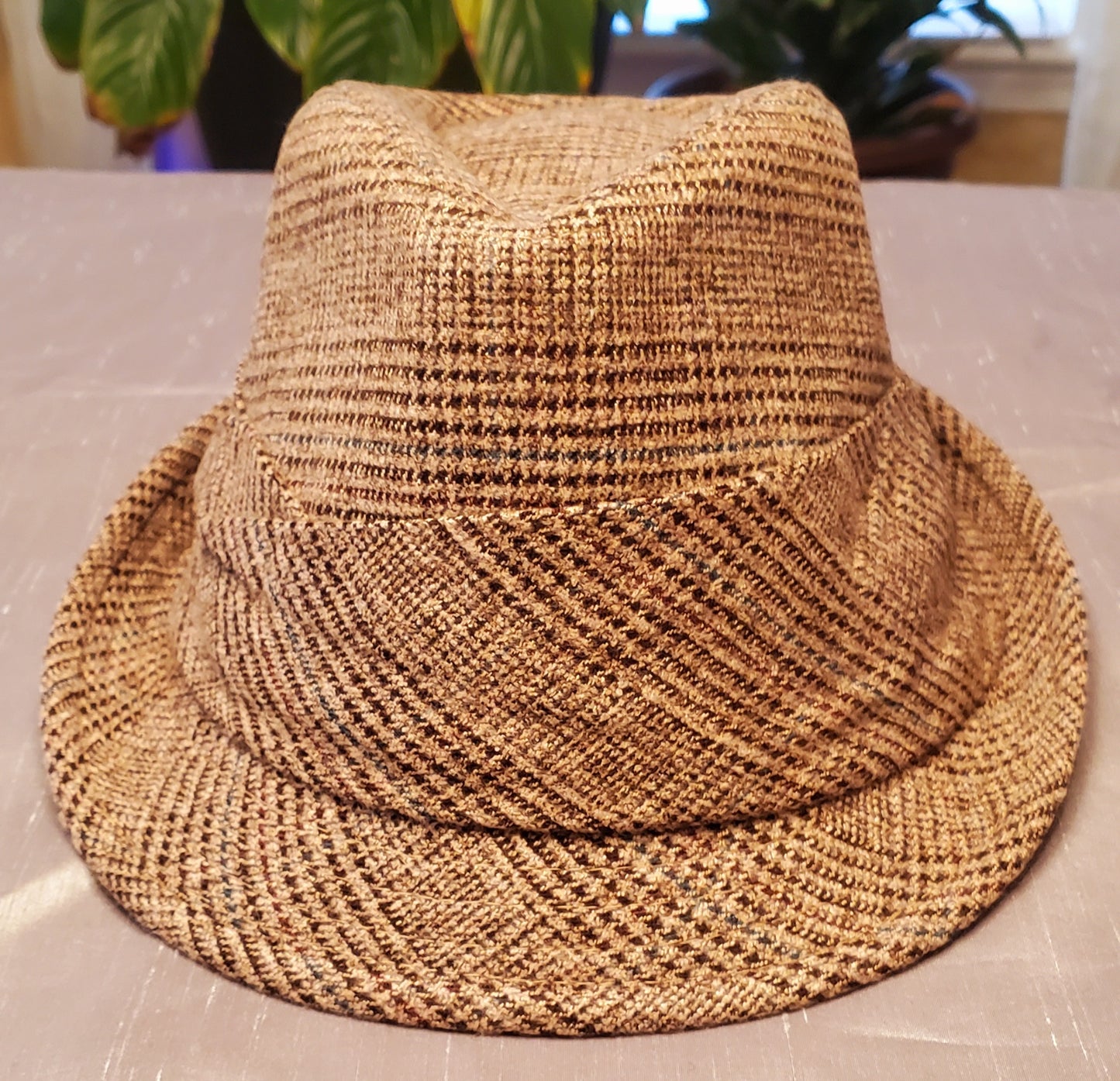 Brown Men's Fashion Fedora, Brim 1.5"