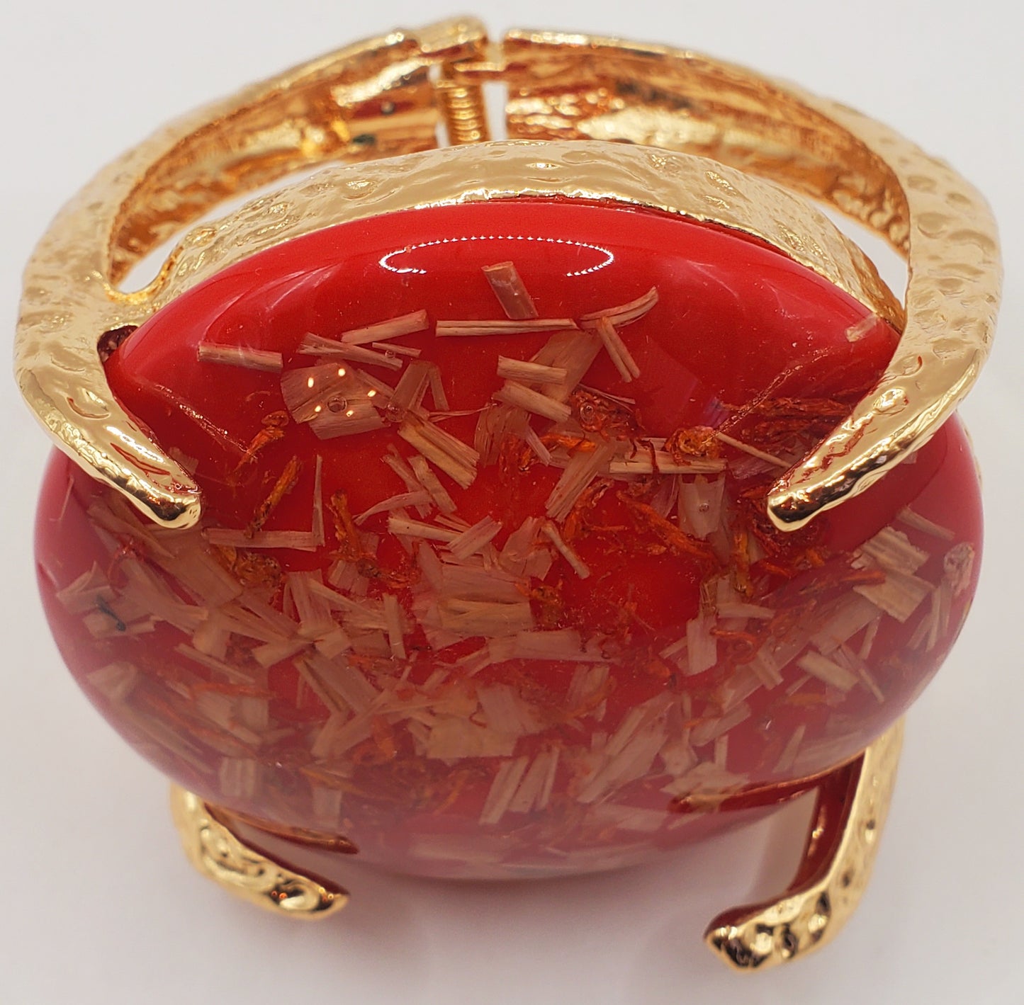 Confetti Luxe Round Stone Hinged Bracelet