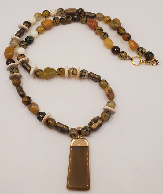 Natural Earth Tones Men's Necklace