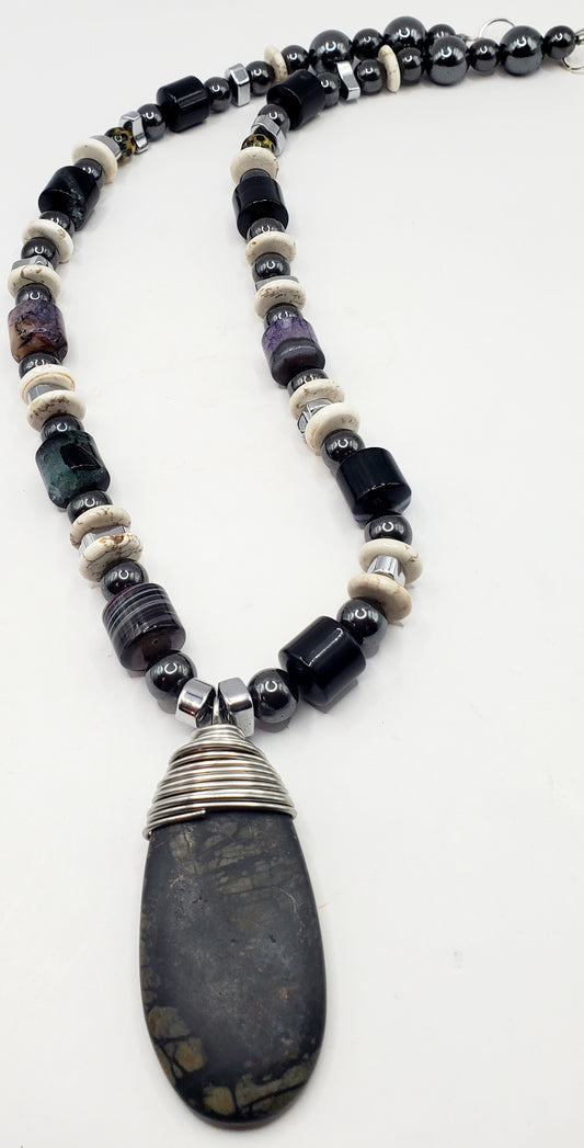 Black Stone Men's Necklace