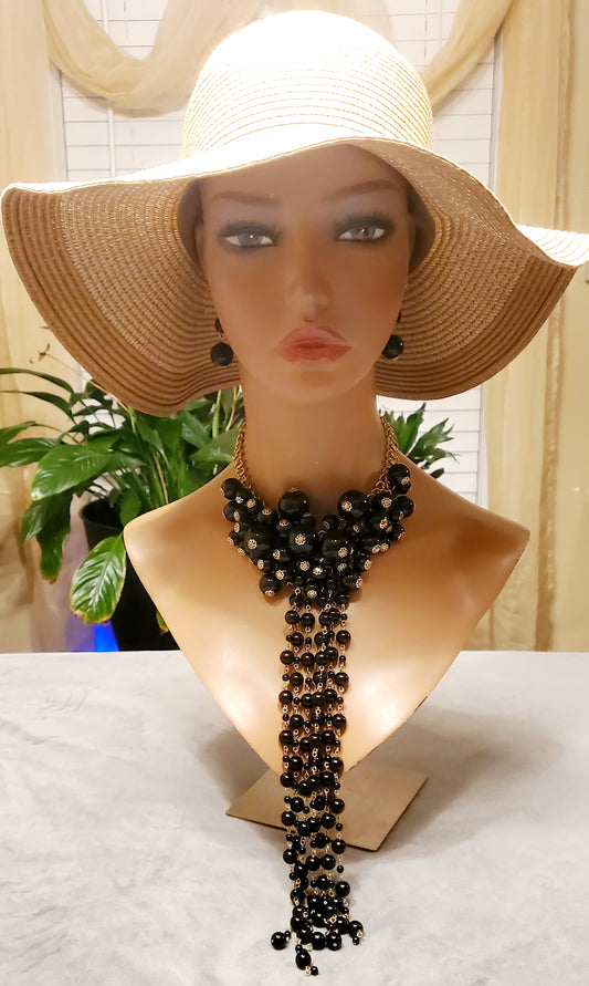 Luxe Beaded Necktie Necklace
