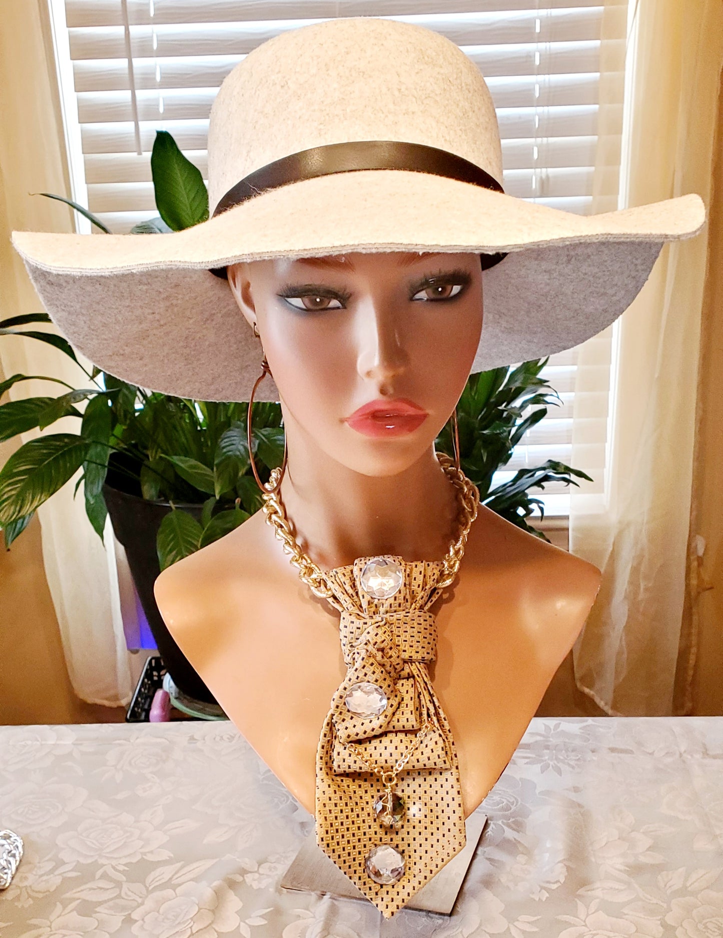 Golden Horizon Necktie Necklace