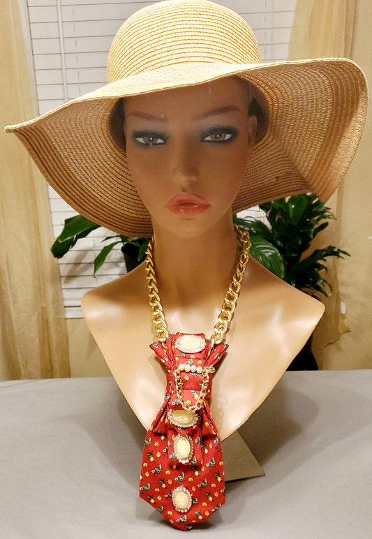 Lemons in the Shade Necktie Necklace