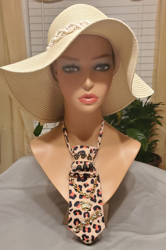 Cheetah Luxury Necktie Necklace