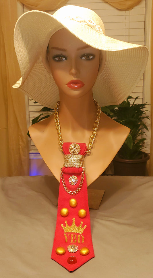 Red Zephyr Women's Necktie Necklaces