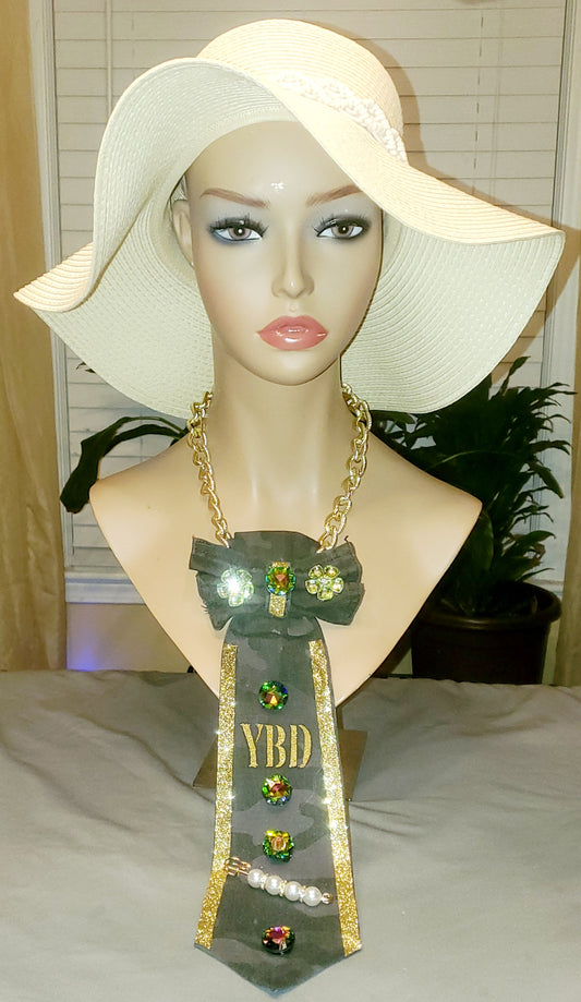 YBD Branded Camo Necktie Necklace