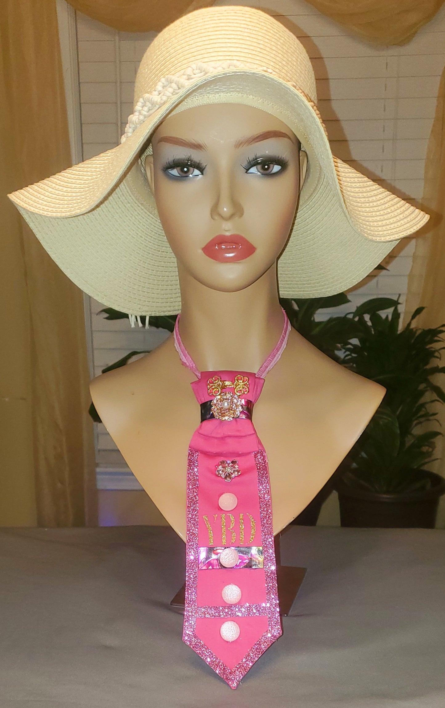 Blushing Pink Women's Necktie Necklace