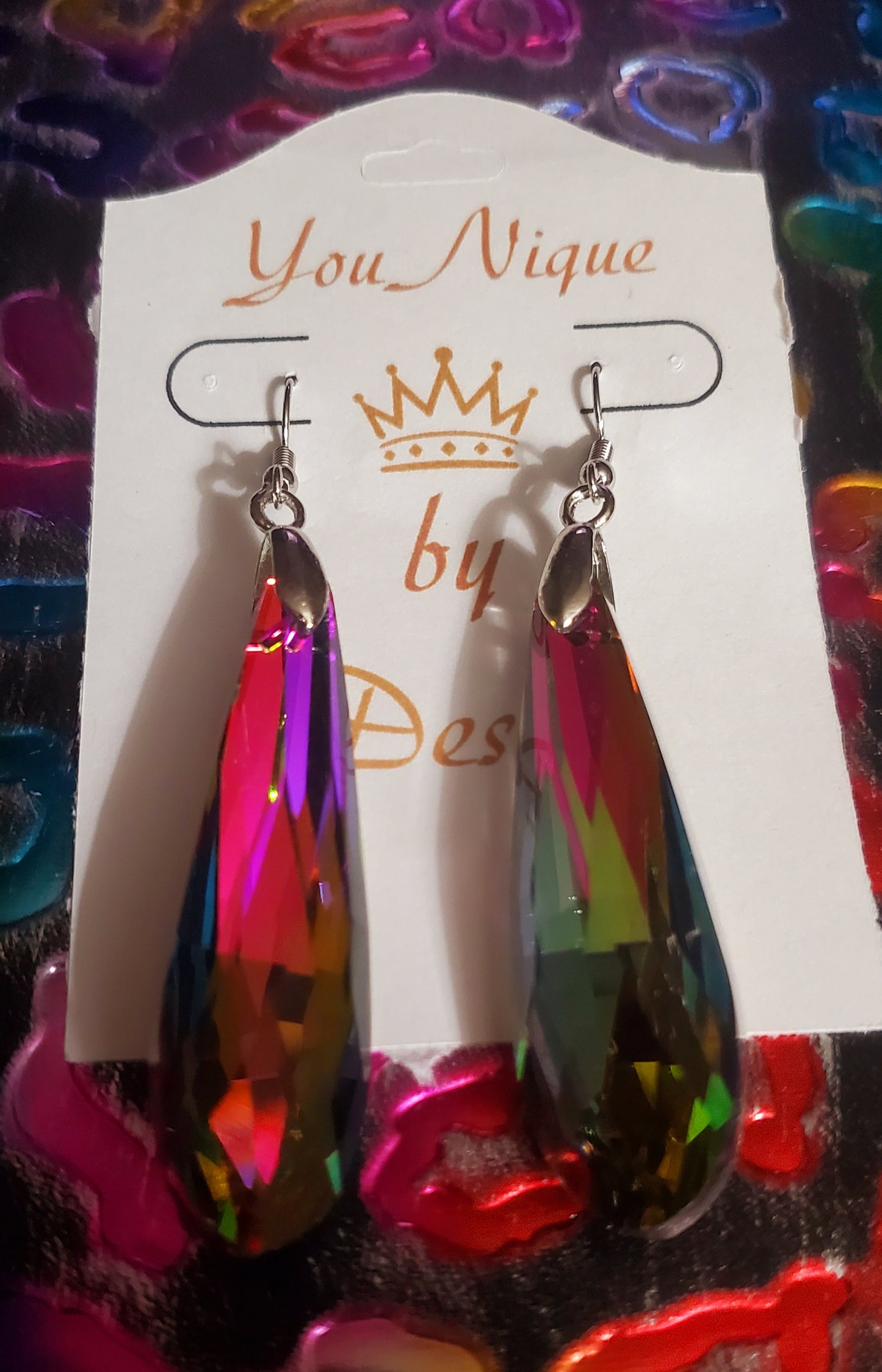 Shimmers of Crystal Teardrop Earrings