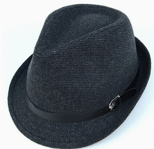 Fall/Winter Poly/Cotton Westend Trilby Fedora Hats (Gray)