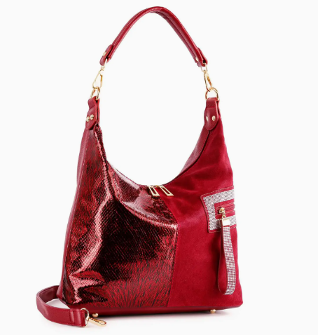 Multiple Textured Hobo Handbag